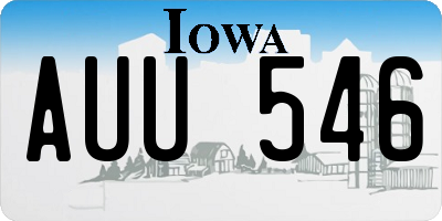 IA license plate AUU546