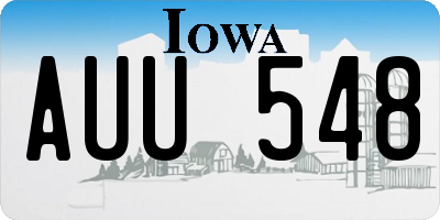 IA license plate AUU548