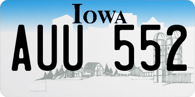 IA license plate AUU552