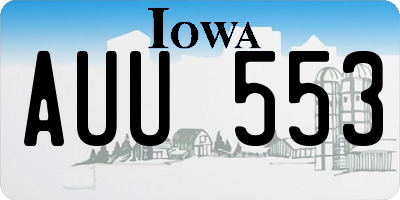 IA license plate AUU553
