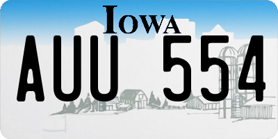 IA license plate AUU554