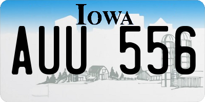 IA license plate AUU556