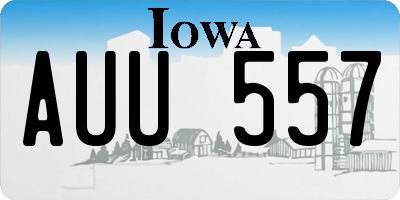 IA license plate AUU557