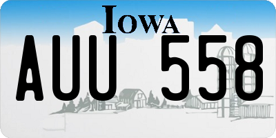 IA license plate AUU558