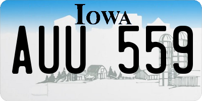 IA license plate AUU559