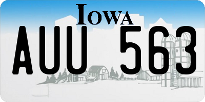 IA license plate AUU563