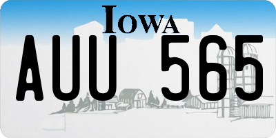 IA license plate AUU565