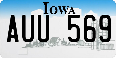 IA license plate AUU569