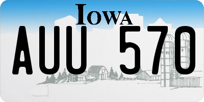 IA license plate AUU570