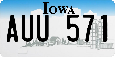 IA license plate AUU571