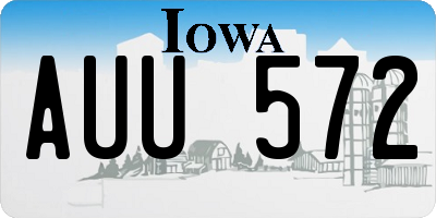 IA license plate AUU572