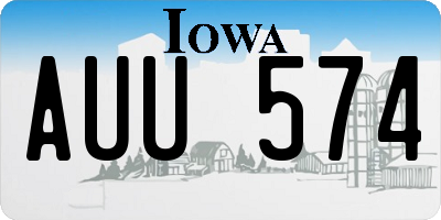 IA license plate AUU574