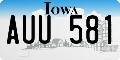 IA license plate AUU581