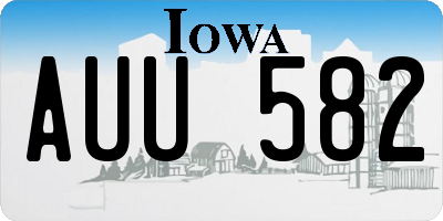 IA license plate AUU582