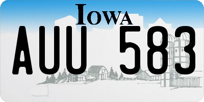 IA license plate AUU583