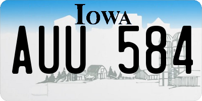 IA license plate AUU584