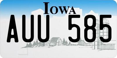 IA license plate AUU585