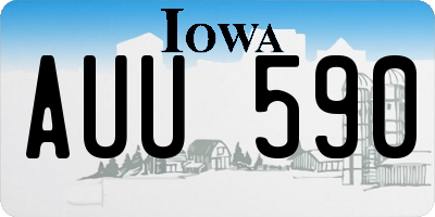 IA license plate AUU590