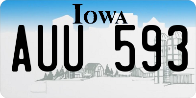 IA license plate AUU593