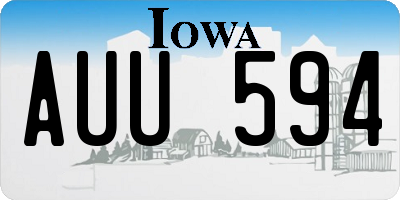 IA license plate AUU594