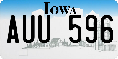 IA license plate AUU596