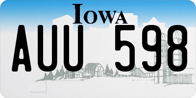 IA license plate AUU598