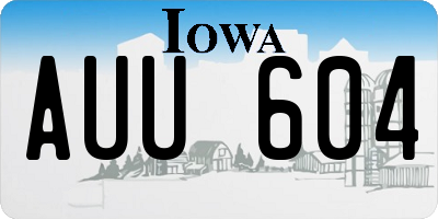 IA license plate AUU604
