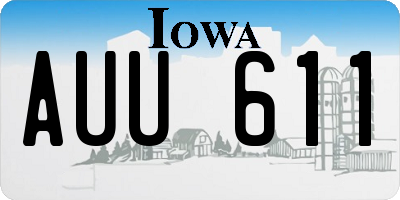 IA license plate AUU611