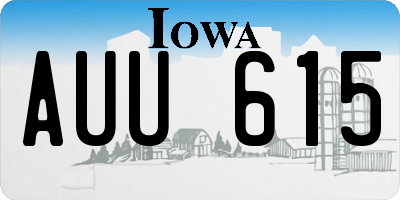 IA license plate AUU615