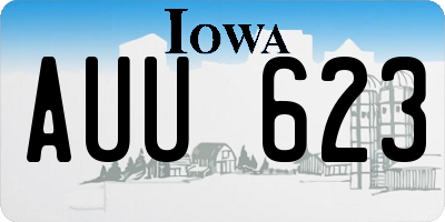 IA license plate AUU623