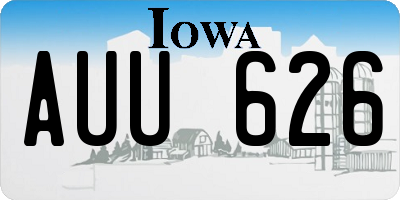 IA license plate AUU626