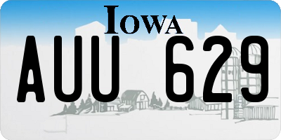 IA license plate AUU629