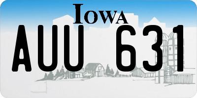 IA license plate AUU631