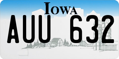 IA license plate AUU632