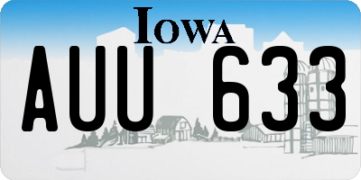 IA license plate AUU633