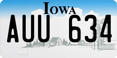 IA license plate AUU634