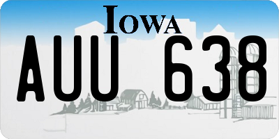 IA license plate AUU638