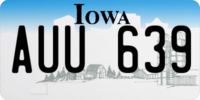 IA license plate AUU639