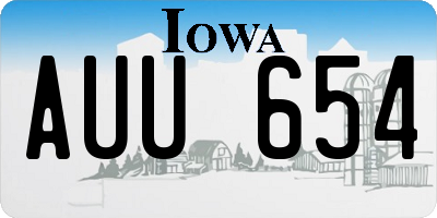 IA license plate AUU654