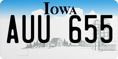 IA license plate AUU655