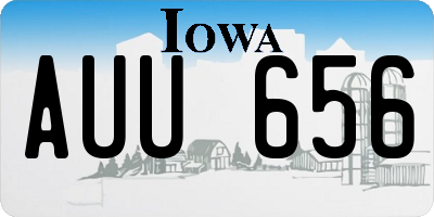 IA license plate AUU656