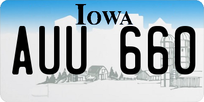 IA license plate AUU660