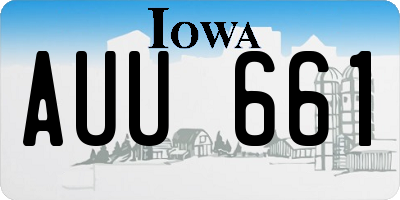 IA license plate AUU661