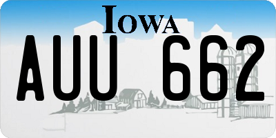 IA license plate AUU662