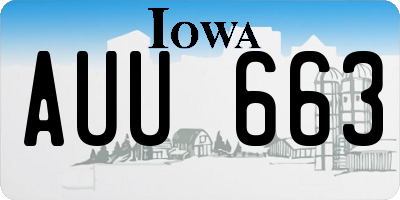 IA license plate AUU663