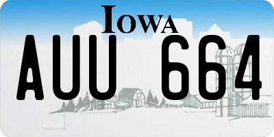 IA license plate AUU664