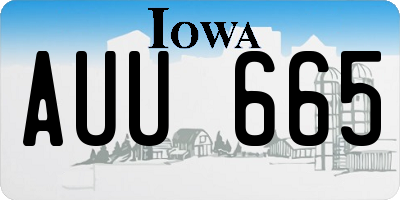 IA license plate AUU665