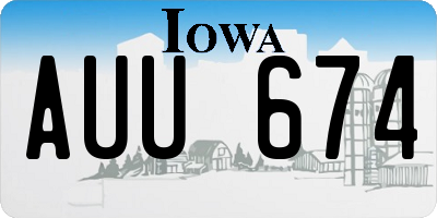 IA license plate AUU674
