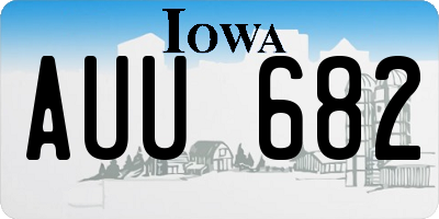 IA license plate AUU682
