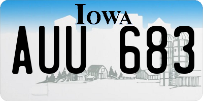 IA license plate AUU683